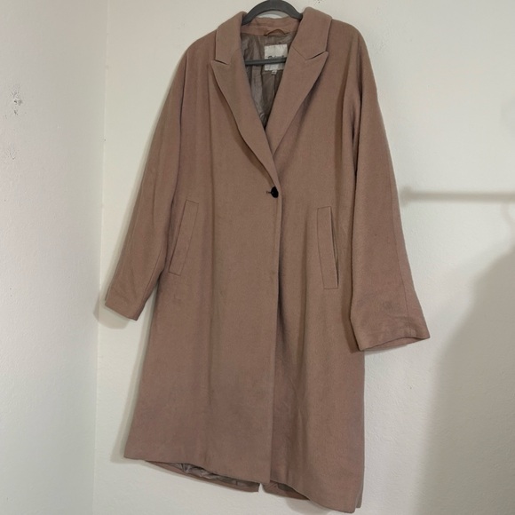 Madewell Wool Mohair Blend Cocoon Coat in Blush Tan Size 12 - Picture 2 of 12